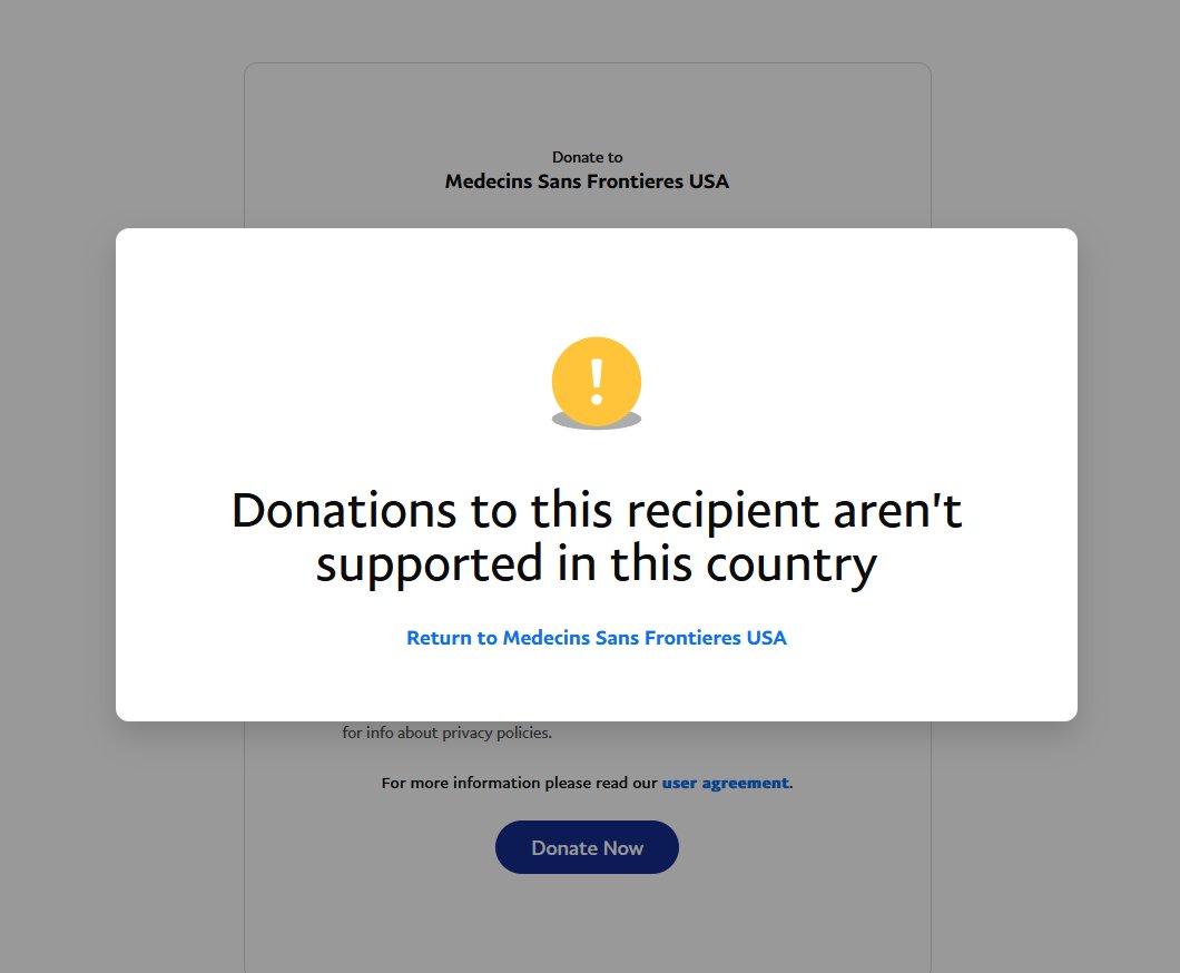alfadum's tweet photo. Tried donating to @GamesDoneQuick and @MSF from Ecuador but i keep getting this error from @PayPal. @AskPayPal https://t.co/xuV5Xy3cHc