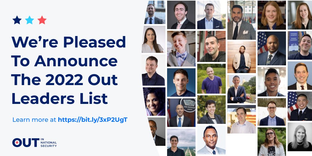 OutInNatSec's tweet photo. Last week we celebrated 30 new Out Leaders with @NewAmerica, @AlexMStark, @JesseSalazar, @_RachelJThomas, @JoaquinCastrotx, and @ChrisMurphyCT. We're excited to share more about all of them with all of you. Feel free to retweet and share! https://t.co/xPfF6fJech