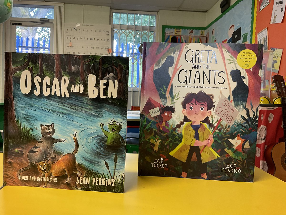 Today's two #worldcupofreading books were stories about friends in the forest by <a href="/sean16_writes/">Sean Perkins Author and Illustrator</a> and <a href="/ZoeTuckerDesign/">Zoe tucker</a>. We could only choose one and it was a close vote, but the story of <a href="/GretaThunberg/">Greta Thunberg</a> captured our imagination and goes into Friday's final 📚