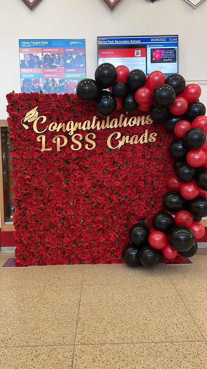 It’s Graduation Day today. Congratulations to Lorne Park’s Class of 2022. Looking forward to celebrating you today.