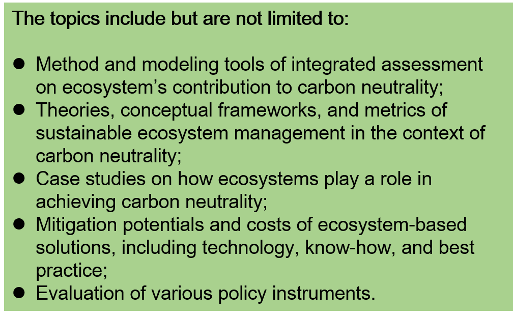 EHS__journal's tweet photo. Call for papers! Publishing your research with EHS!!!
Ecosystem’s Contribution to #Carbon_Neutrality. 
#Submission_deadline: 31 August 2023.
Full information: https://t.co/W7rkYYRxzt https://t.co/kNhDmGeo5e