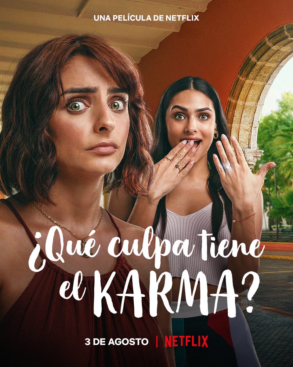 NetflixLAT's tweet photo. Imagina que tu crush del pasado regresa y ¡se casa con tu hermana!… Ay no. 🙁‘¿Qué culpa tiene el Karma?’ En Netflix el 3 de agosto. https://t.co/tOaeMNWFq6