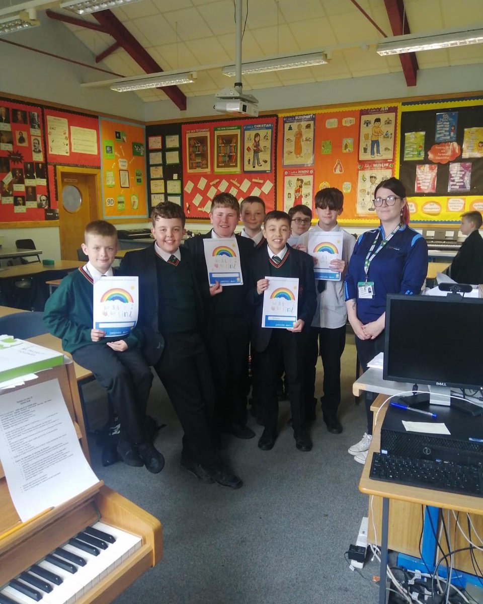 BBHealthForum's tweet photo. Year 8 pupils from StJosephs took part in an anti bullying workshop today, focusing on the effects of bullying and the difference between โbanterโ and bullying.
#antibullying #bekind
@StJosephsDerry @TNLComFundNI @niabf https://t.co/Pmwy2gwaXP