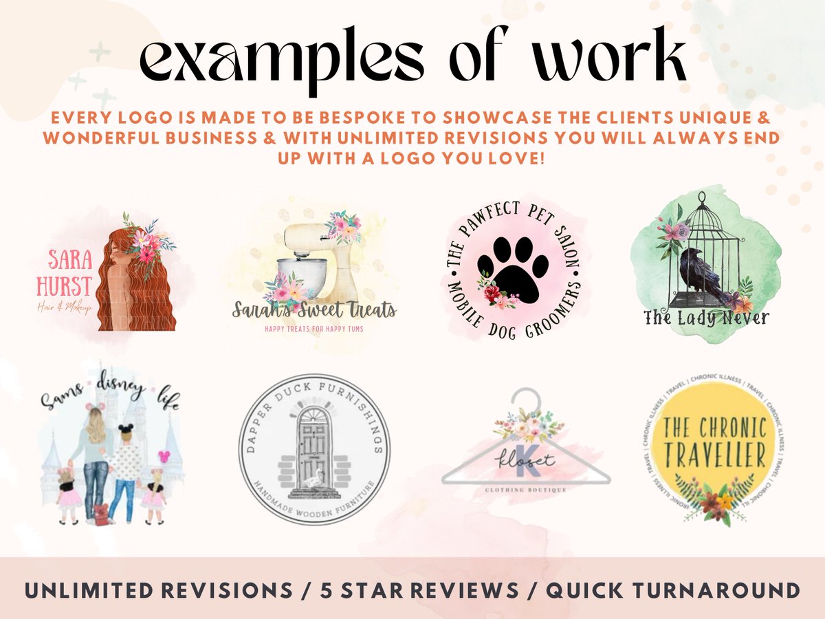 Serena_ozgowicz's tweet photo. Are you looking for a new logo for your small business? Check out my 5* work! Unlimited revisions &amp; happy clients :D https://t.co/1LZ1lxVf9b #newlogo #smallbusiness #brandingkit https://t.co/QQppQNJccQ