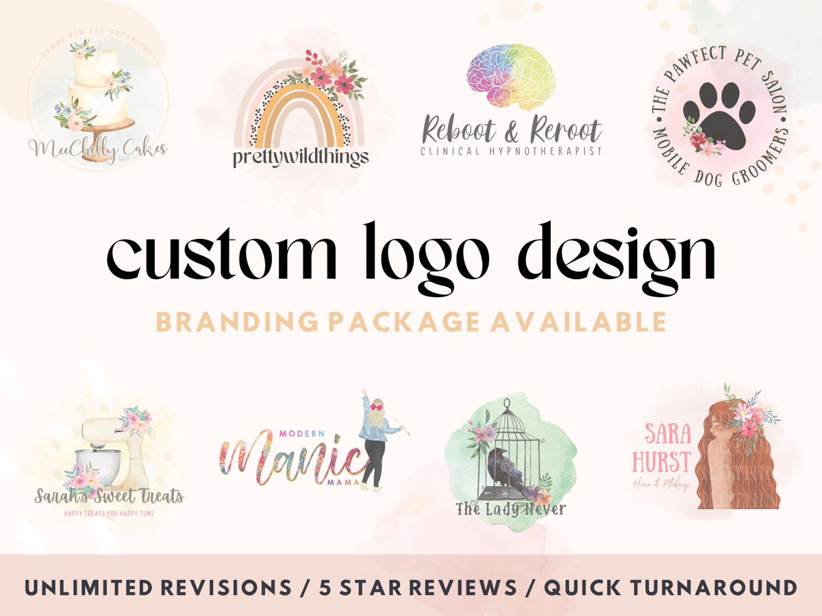 Serena_ozgowicz's tweet photo. Are you looking for a new logo for your small business? Check out my 5* work! Unlimited revisions &amp; happy clients :D https://t.co/1LZ1lxVf9b #newlogo #smallbusiness #brandingkit https://t.co/QQppQNJccQ