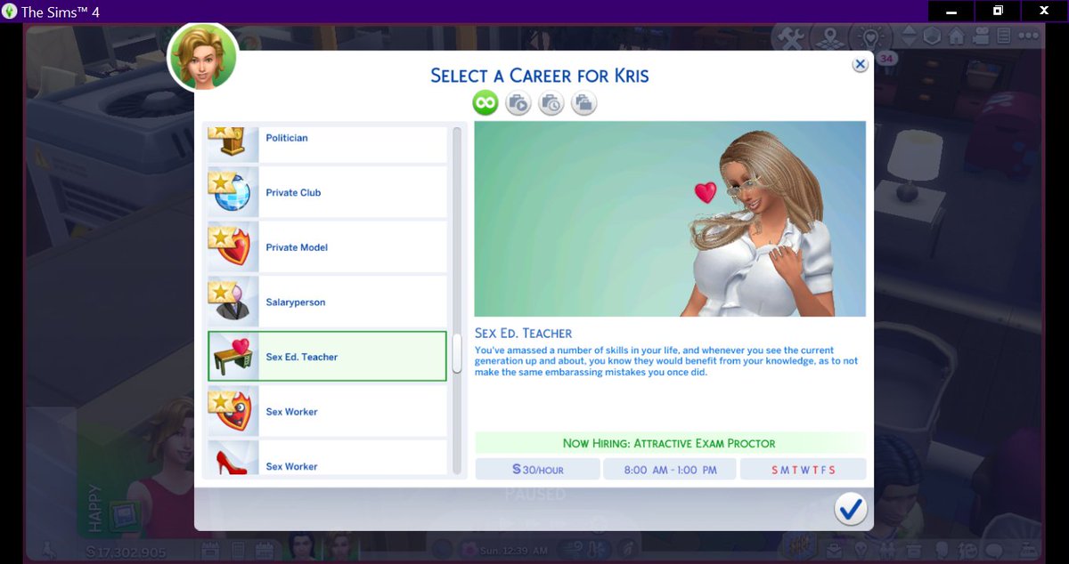 ClownShowCaucus's tweet photo. On console, Kris is just a regular Teacher but on PC, she teaches a more "Specific" subject
And going to work looking like THIS will DEFINITELY make her THE MOST POPULAR Teacher in school 🤩😍🤑🤣😂 #Sims4NSFW #Sims4WickedWhims #Sims4PC #Sims #Sims4 #Sims4C #TheSims #TheSims4 https://t.co/etKDVLPCE8