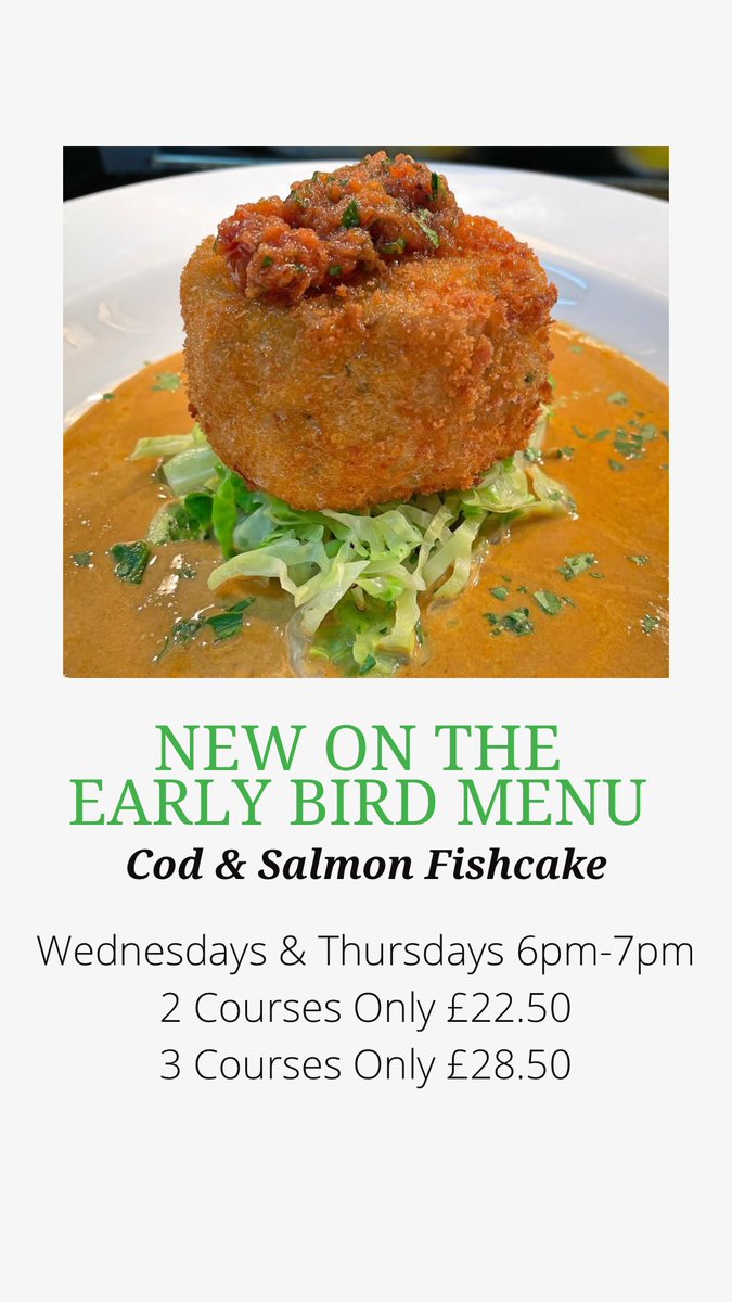 A little something new and delicious on the Early Bird Menu… our Cod &amp; Salmon Fishcake. 
#southlondonrestaurant #hernehill #dulwich #brixton #londonfood #lambeth #southwark #streatham #westnorwood #tulsehill #westdulwich #brockwellpark #se24 #londonlife #londonrestaurant #food