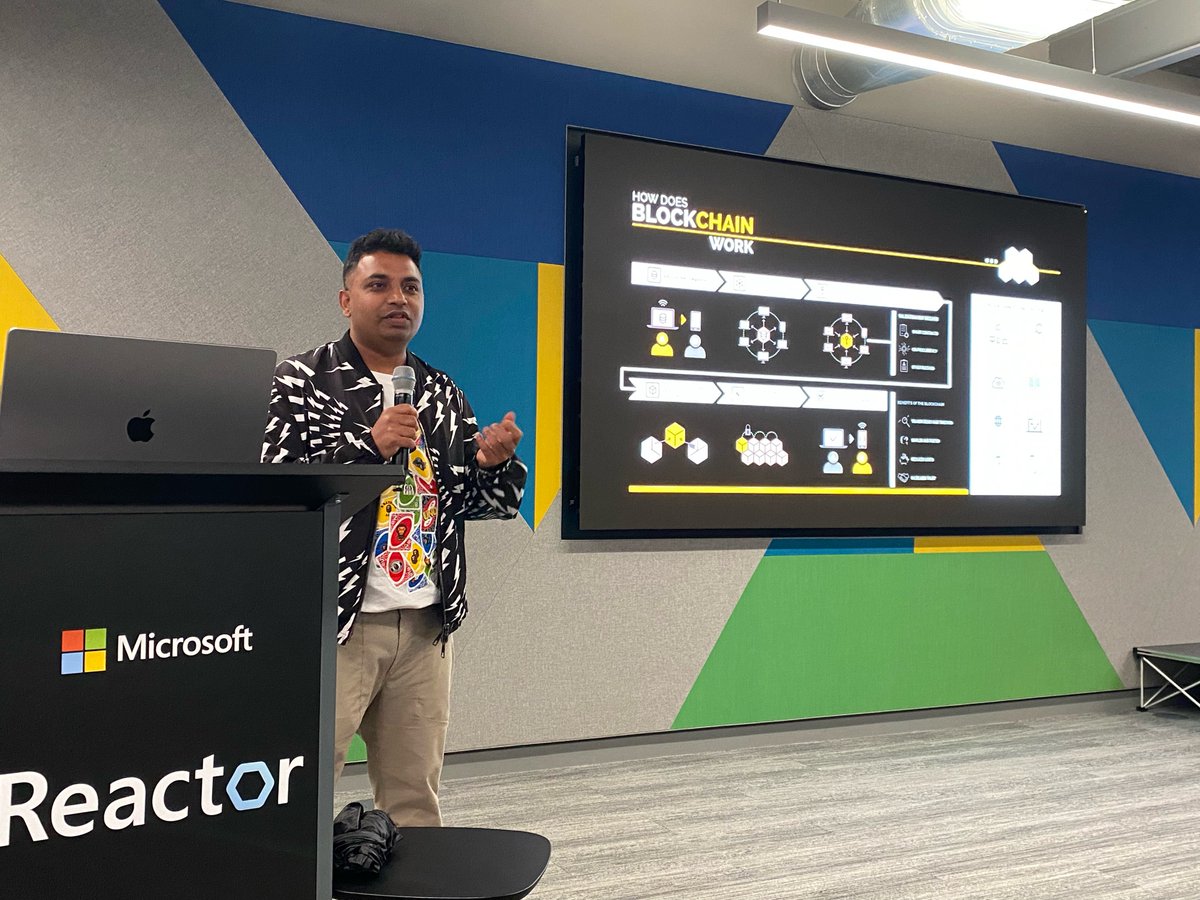 <a href="/liamchampton/">thejetdev</a> First talk by Sandeep Krishnappa from @KlimatelinK giving an intro to #blockchain and #web3