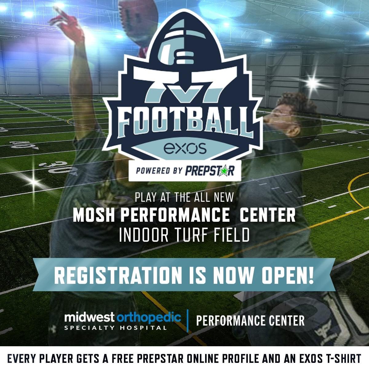 MOSH Performance Center (@moshcenter) on Twitter photo 🏈 Calling all schools, clubs and players...the Exos BPC 7-on-7 HS Football Passing League is BACK!
Registration is NOW OPEN for Summer League!
All players will receive a FREE <a href="/PrepHeartland/">PrepStar Heartland</a> Online Profile and an @EXOSWI T-shirt.
REGISTER NOW! ➡️ bit.ly/22Summer7v7Foo… 🏈 Calling all schools, clubs and players...the Exos BPC 7-on-7 HS Football Passing League is BACK!
Registration is NOW OPEN for Summer League!
All players will receive a FREE <a href="/PrepHeartland/">PrepStar Heartland</a> Online Profile and an @EXOSWI T-shirt.
REGISTER NOW! ➡️ bit.ly/22Summer7v7Foo…