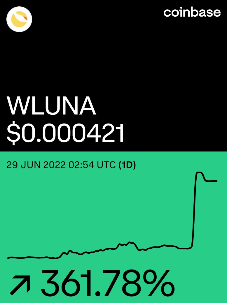 LocapsCrypto's tweet photo. Wrapped LUNA Classic on @Coinbase: https://t.co/A75naXyjWY https://t.co/6qh3VgBxPj