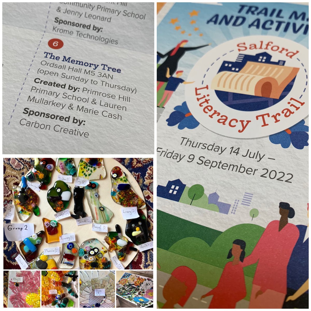 _PrimroseHill's tweet photo. Great to see our book bench listed in the #SalfordBookBenches trail map and activities brochure!  Work is progressing nicely on our bench!  Watch this space for its unveiling! @Literacy_Trust @wildinart https://t.co/7cvsyjMPxt