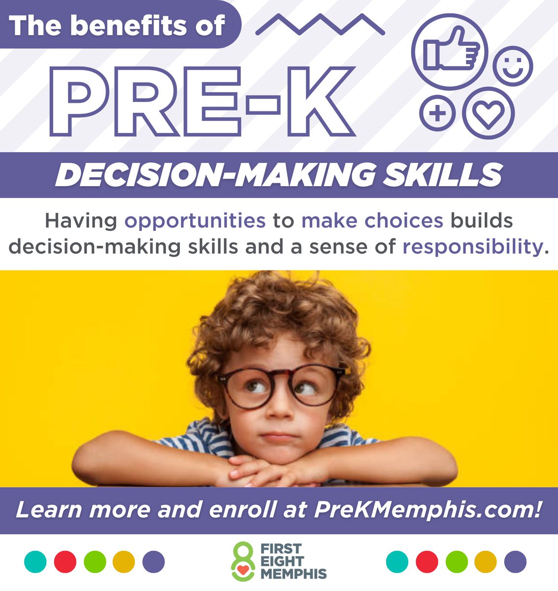 First8Memphis's tweet photo. During the Pre-K experience, children develop the ability to make decisions based on rules and values, like sharing with others and taking turns, and learning how to recognize how their decisions affect others. Learn more and enroll today at https://t.co/AZ1vmr8FIC. #PreKMemphis https://t.co/AeDfK7UcdT