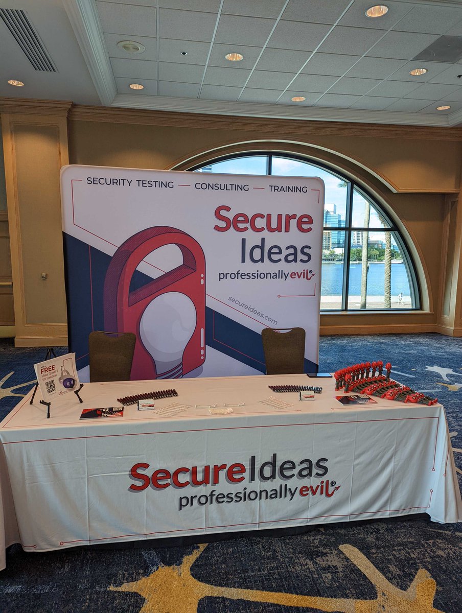 secureideas's tweet photo. We are having an AWESOME time at the #ACUIA annual conference! @darth_kevin really enjoyed his time speaking to all of you! We hope you pop by the Secure Ideas booth and have a chat with Kevin and Andrew! https://t.co/4kbMNlRZLk