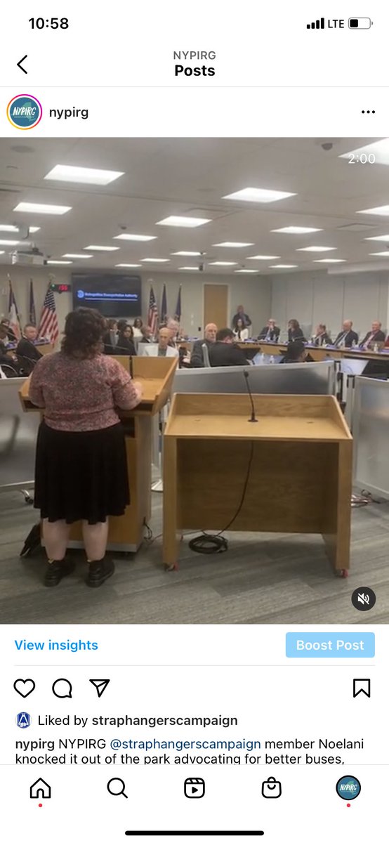 NYPIRG's tweet photo. NYPIRG @straphangerscampaign member Noelani knocked it out of the park advocating for better buses, including all-door-boarding so bus rides can be more efficient and fast! Poor transit should not be a part of the New York experience - that’s right https://t.co/S053p6tS1n
