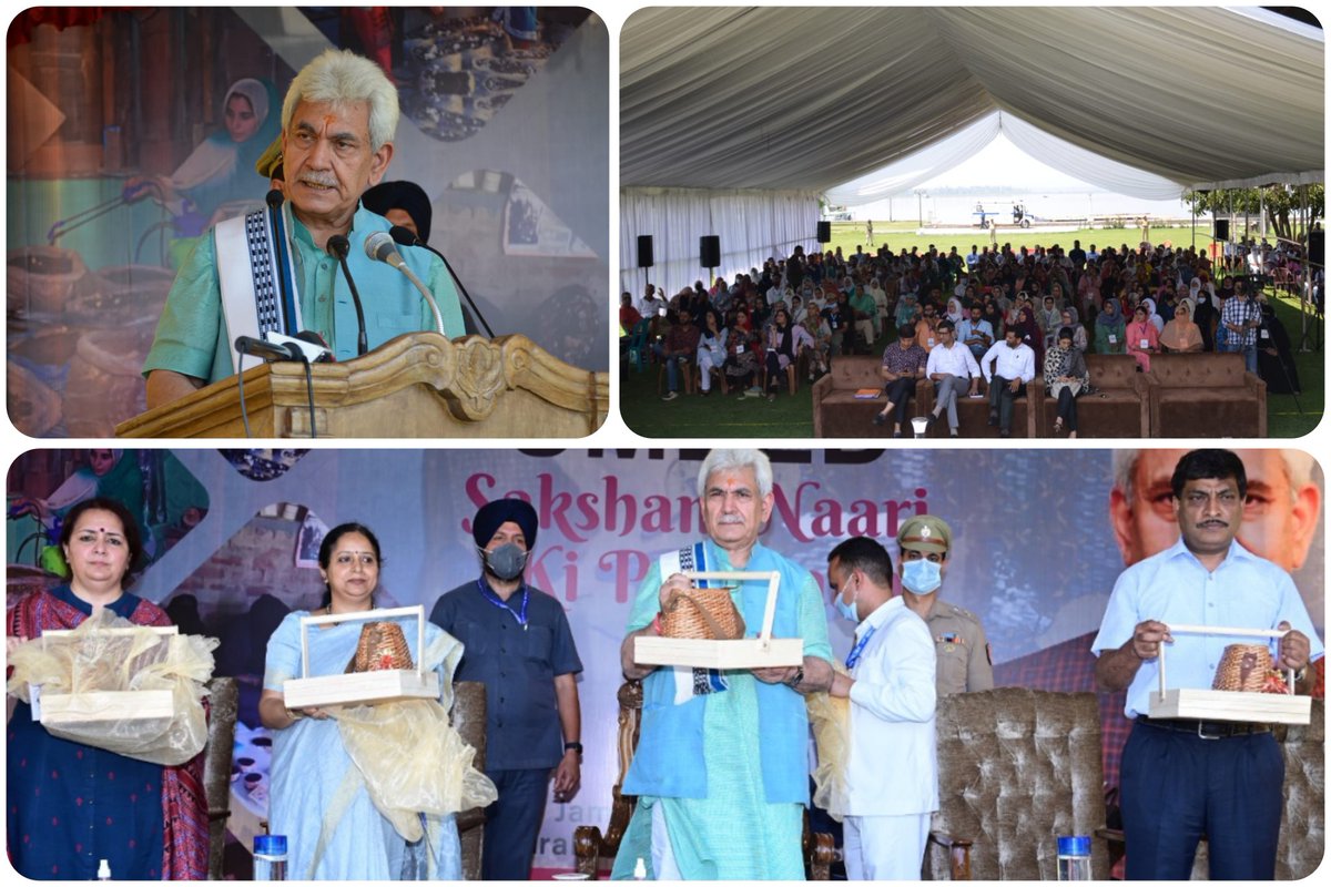 With an aim to promote Prime Minister Shri <a href="/narendramodi/">Narendra Modi</a> Ji's vision of #VocalForLocal Hon'ble LG Shri <a href="/manojsinha_/">Manoj Sinha</a> ji today e- inaugurated District Rural Haats for women SHGs of umeed at SKICC Sringar.<a href="/OfficeOfLGJandK/">Office of LG J&K</a>
<a href="/indukanwal/">indu chib</a>
<a href="/MoRD_GoI/">Ministry of Rural Development, Government of India</a>
<a href="/mopr_goi/">Ministry of Panchayati Raj, Government of India</a> <a href="/mandeep082/">mandeep@08</a> <a href="/jkrddpr/">Department of Rural Development & Panchayati Raj</a> <a href="/diprjk/">Information & PR, J&K</a>