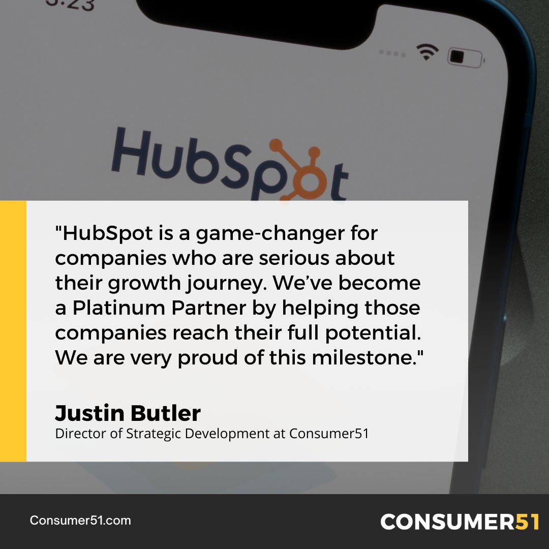 Consumer51's tweet image. HubSpot is an absolute game-changer! If you’ve got HubSpot questions, we’ve got answers.
#HubSpot #Consumer51 #HubSpotSolutionsPartner