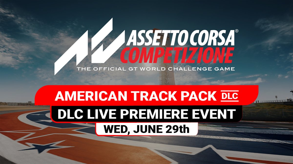Want to see the new American Track Pack DLC in action? Tonight from 7pm CET, some of your favourite creators will be going head to head, racing on each of the new circuits! Tune into their channels and don't miss out on the action! #beACC #505Games