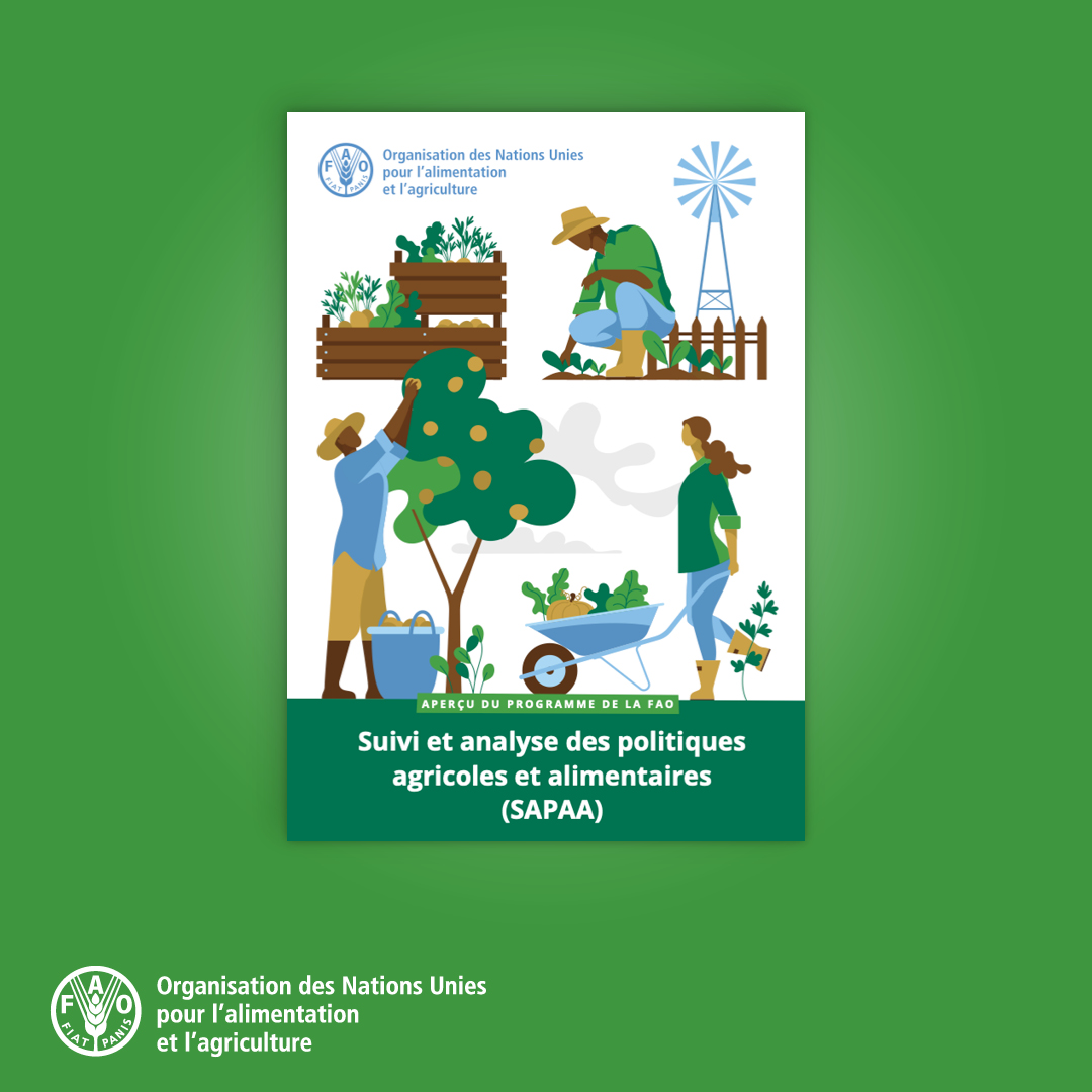 FAOenFrancais's tweet photo. Un aperçu du programme Suivi et analyse des politiques agricoles et alimentaires - une initiative majeure de soutien à la hiérarchisation stratégique, aux réformes et à la mise en œuvre de politiques publiques.
👉https://t.co/VxI3s8SYMZ
#SAPAA https://t.co/n54mQTmjuR