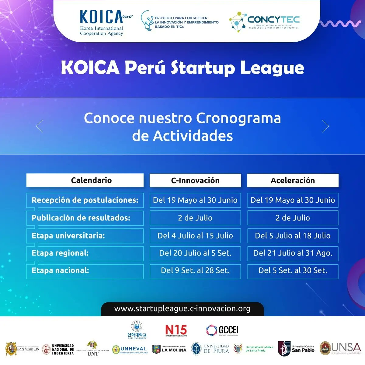 AsapecPeru's tweet photo. ¡Atención emprendedores! 📣
KOICA Peru Startup League ✨🤩
📌Bases y formulario: https://t.co/5fDOKlpjRc
🌐Página web: https://t.co/FlakDSVvNQ
👉Más información: convocatoriakoica@gmail.com
@PeruEnCorea @emcoreape @ConcytecPeru
#emprender #TICs #innovacion #KPSL https://t.co/aFPSROeOp3