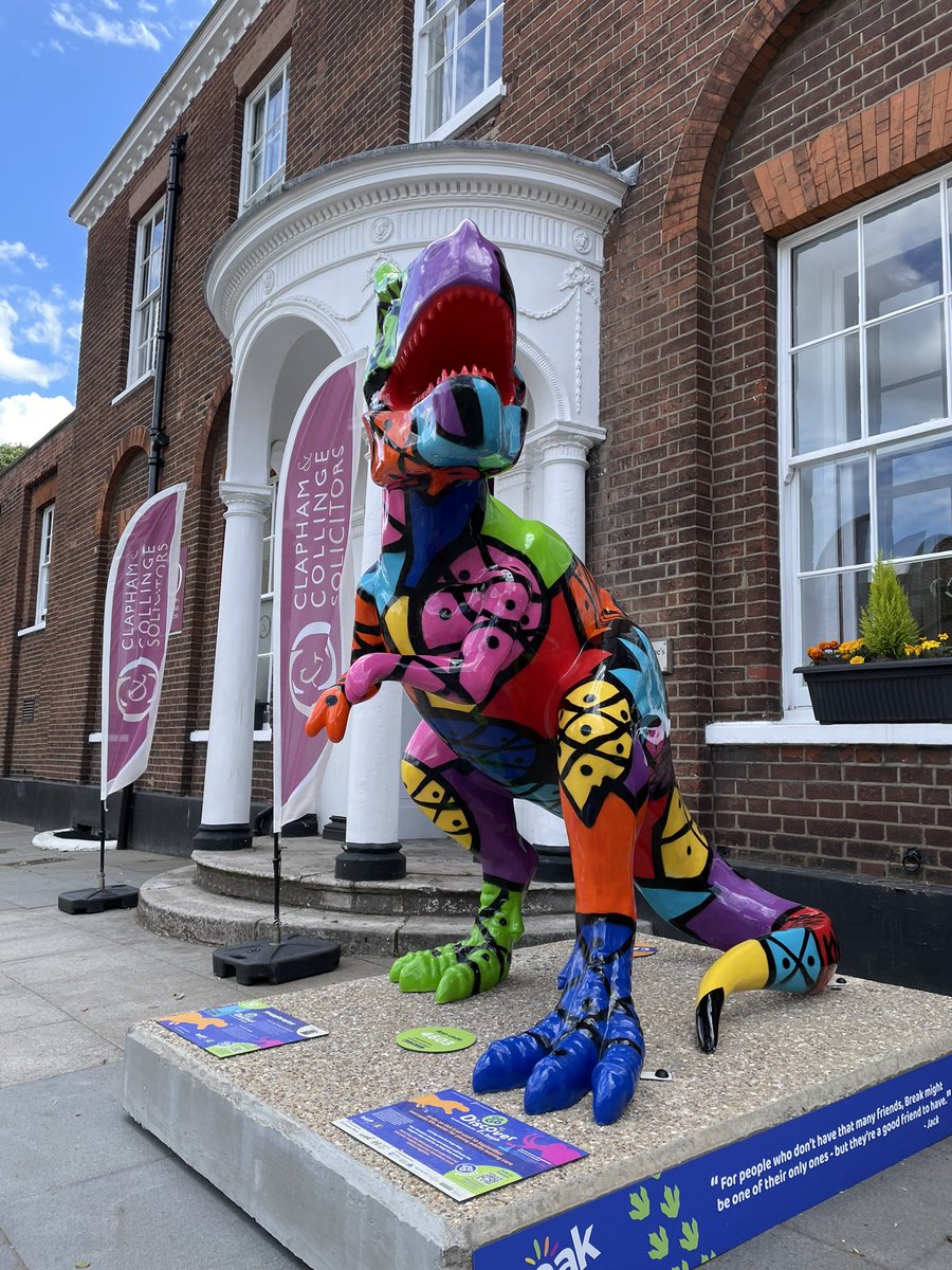 Meet KNAPPLE-RAPTOR 🦖🍍🤩

Our colourfully graffitied @GoGoDiscover22 T-Rex sculpture designed by street artist Knapple arrived on Sunday… and we love him!!