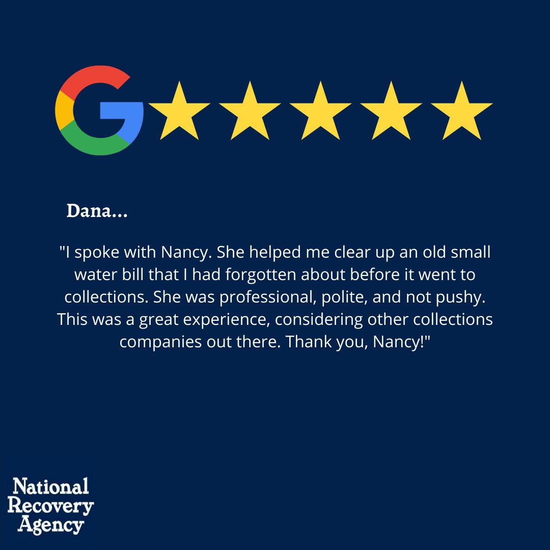 Thanks Dana! We appreciate your review. 
#5starreview #NRAGroup #DiscoverHowWeRecover