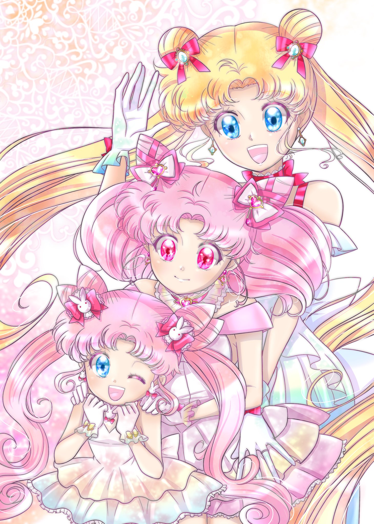 激レアセーラームーンバスタオルピンク 月野うさぎ　ちびうさ 月野うさぎ ちびうさ 2枚セット - メルカリ