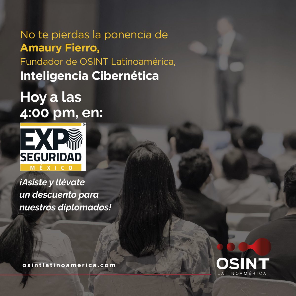 OSINTLatam's tweet photo. .@ExpoSeguridad 2022 invitó a nuestro fundador, Amaury Fierro, a brindar la ponencia "Inteligencia Cibernética" ¡No te la pierdas! 
#OSINT #inteligênciaciberética #Cibernética #investigacioncibernetica https://t.co/PJRSOyfT0T