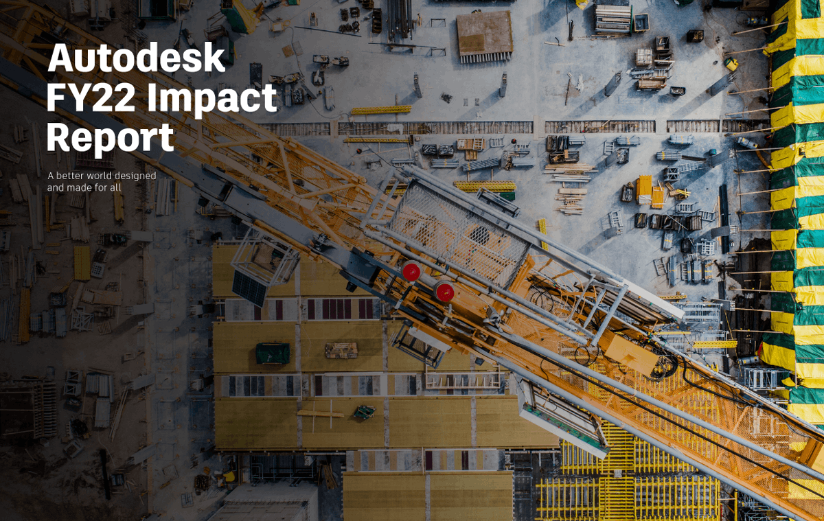 Autodesk is empowering innovators to design and make a better world for all. 
See how we’re accelerating a more #sustainable and #inclusive future in our FY22 Impact Report: autode.sk/3y9Ohqu