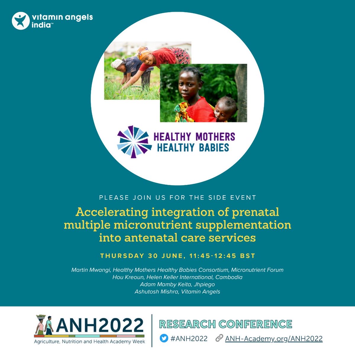 VitaminAngelsIn's tweet photo. #DYK In 2021 Multiple Micronutrient Supplements was included in WHO Essential Medicines List (EML) as an antenatal supplement for pregnant women.#ANH2022 discusses how orgs are leading efforts on introducing and scaling MMS integration in ANC services. https://t.co/g22Q4UiuEl