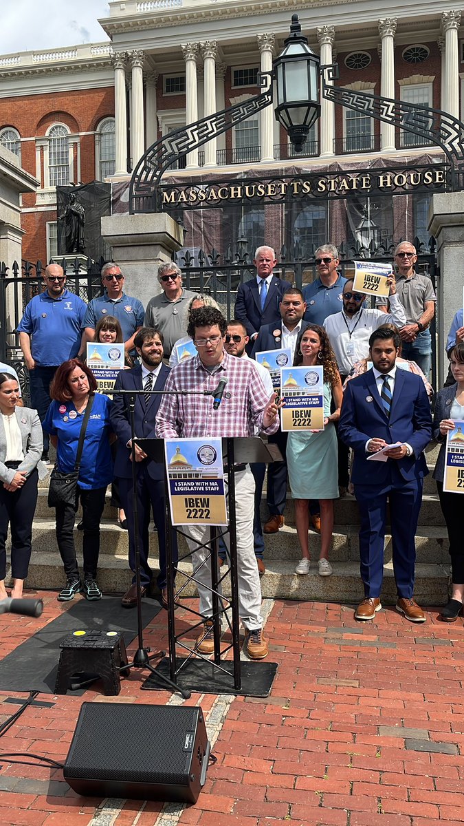 afertig's tweet photo. I was proud to speak on behalf of @NEJewishLabor in support of @BeaconHillUnion! My Jewish values guide me in this work and I am so honored to be part of the coalition pushing for union recognition for all staffers! #mapoli

Many thanks to @IBEW2222 for asking me to speak. https://t.co/ovzoqoIo9e