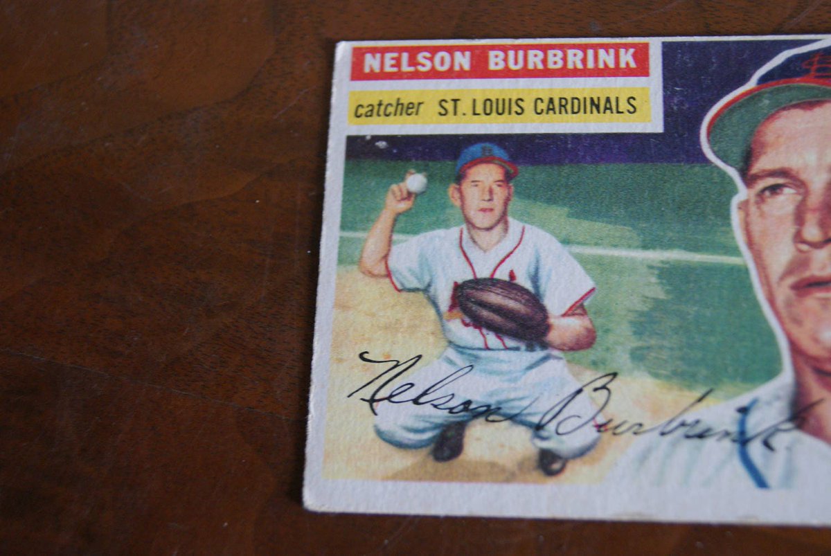 Wisdom_Lane's tweet photo. Vintage 1956 TOPPS Baseball Card Sports Card Number 27 Nelson Burbink St Louis Cardnials Catcher Gray Back Variety https://t.co/Fe2k50xwpv #Etsy #WisdomLane #Vtpassion https://t.co/8NmJ9jYs6y