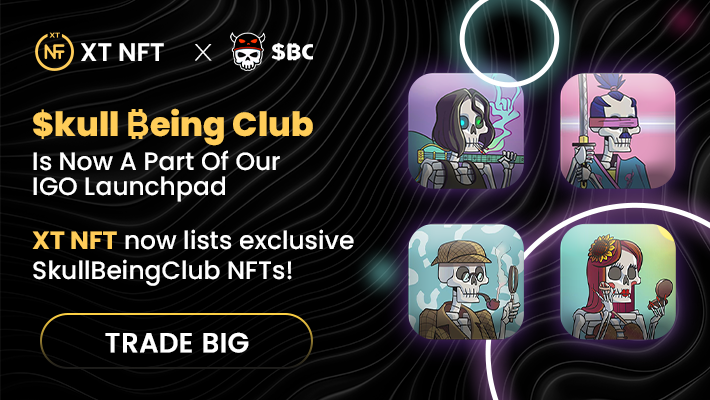 XTexchange's tweet photo. 📣 @skullbeingclub is now a part of our IGO launchpad.

XT NFT now lists exclusive SkullBeingClub NFTs!

TRADE BIG 💛
https://t.co/edc7emcFty

Details:
https://t.co/PgJIISbpIa https://t.co/EAOFPNQX3l