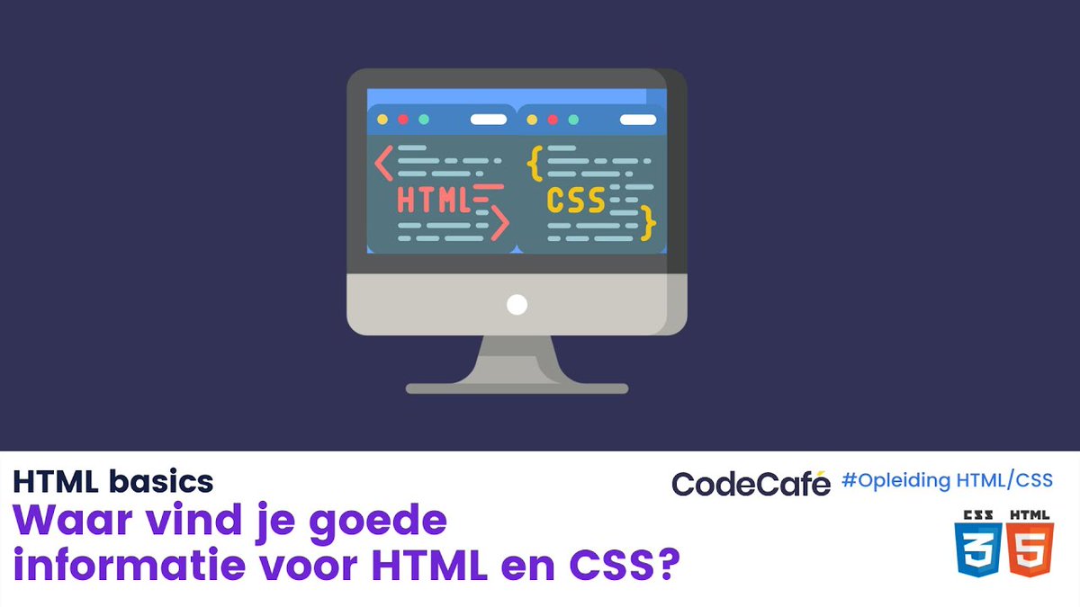 HetCodeCafe's tweet image. Nieuwe video: Waar vind je goede informatie voor HTML en CSS?  - HTML &amp;amp; CSS opleiding voor beginners. zpr.io/LHJXhFCVEyTt