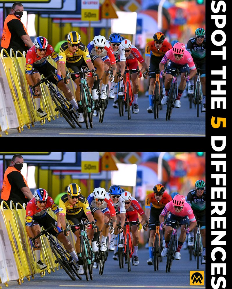 MountBet's tweet photo. With the 109th edition of #TourdeFrance 🇫🇷 race getting under way in Copenhague, we would like to test your eyesight to details in an image from an old event🏁🚵‍♀️

❓️Can you spot the 5️⃣ differences in the images ⬇️

#TourDeFrance2022 | #spotthedifferences https://t.co/9oELfF3nXh