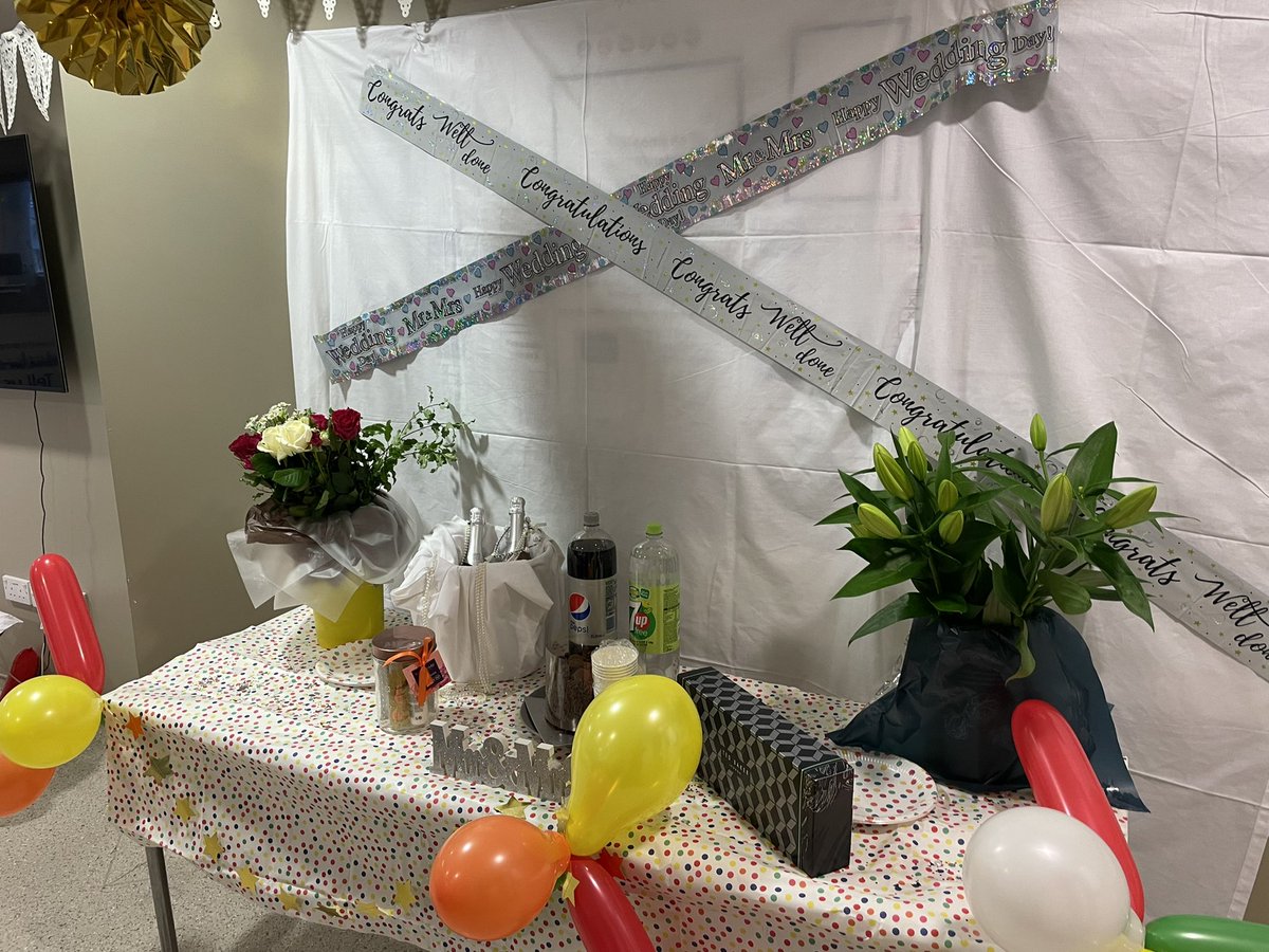 It’s always emotional when there’s a wedding on the ward but the expert wedding planners of <a href="/5aGhf/">5A_GHF</a>  can pull it off quickly. Above &amp; beyond. 
<a href="/NHSBartsHealth/">Barts Health</a> @BartsHospital <a href="/barts_team/">Barts Cancer Team</a>