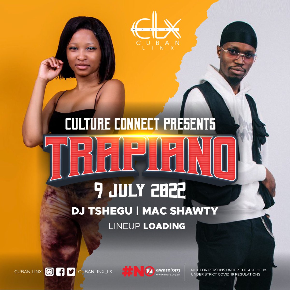 Sat 9th July #TRAPIANO... We got @djtshegu @mac_shawtydj in the building... Dope local line up coming.. #justlive