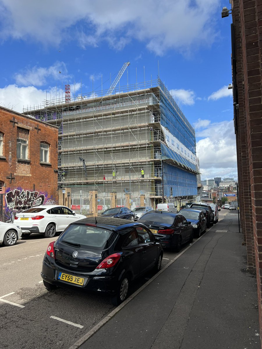 Couple of site visits in Birmingham today with Matt Cawley from <a href="/WetherbyEWI/">Wetherby Wall Systems Ltd</a> First was to Apex Lofts, a recently started new build apartment scheme in Digbeth using 200mm Stonewool and Silicone finish