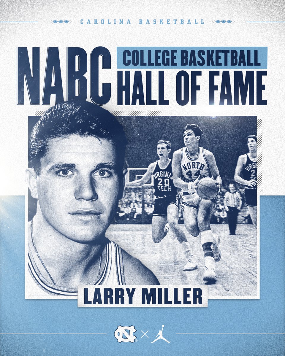 Larry Miller is the 13th Tar Heel to be inducted in the NABC Hall of Fame 🙌

🔗: bit.ly/3yrhJrG

#CarolinaFamily