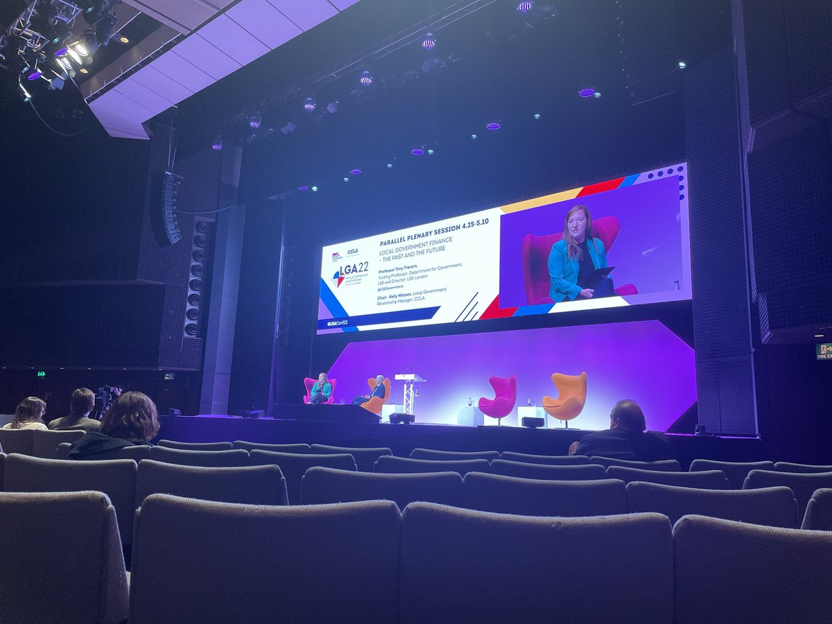 Now attending a session to hear from Prof. Tony Travers about Local Government Finance. #LGAConf22