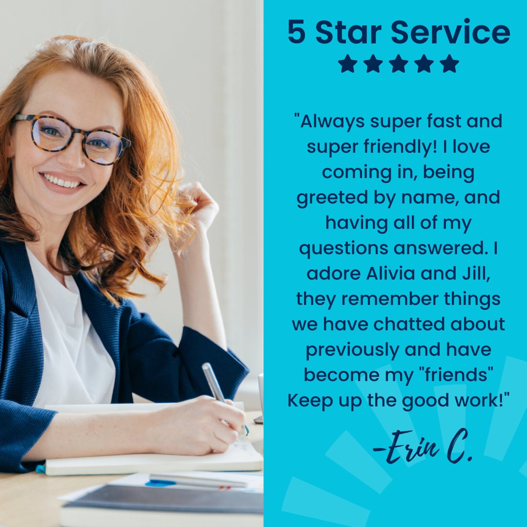 ChartwayFCU's tweet photo. We love hearing from members like Erin C. who recently gave us a 5 Star Google Review!
⭐ ⭐ ⭐ ⭐ ⭐
Tell us about your experience using the Comment box below, by sharing a Google Review, or by sending an email to Chartwayfcu@chartway.com! #creditunion #googlereviews #chartway https://t.co/7CmynwBh3S