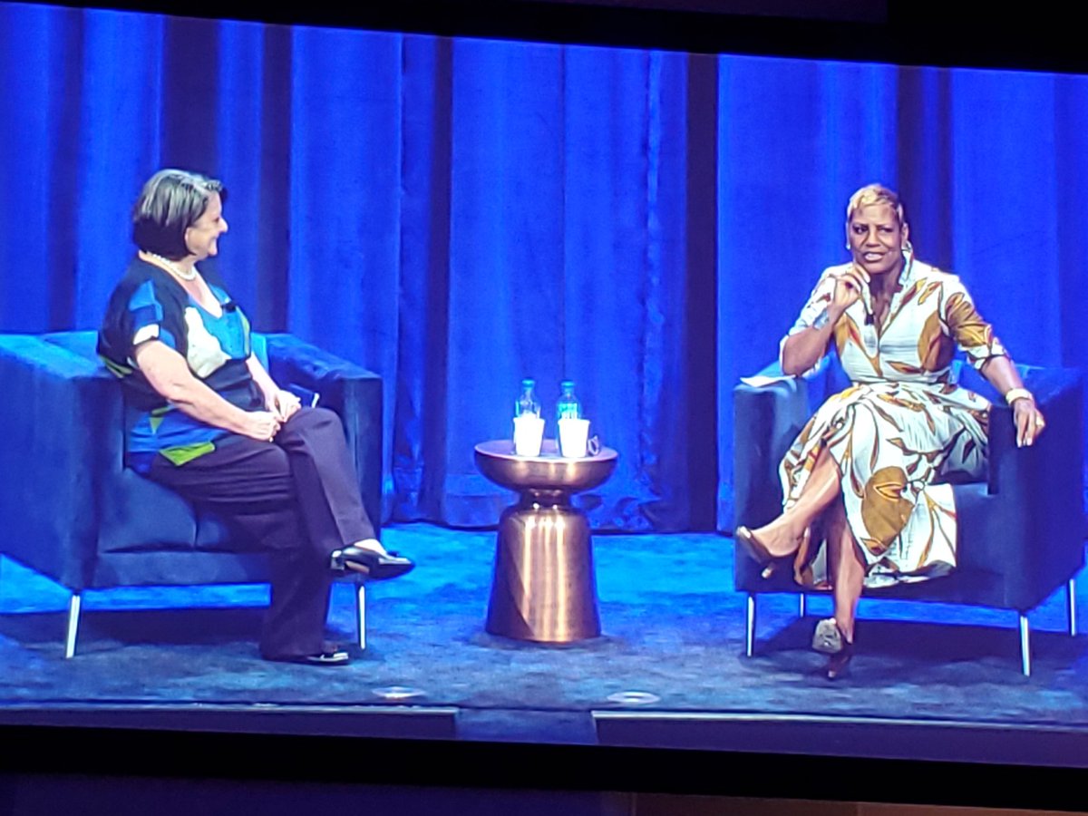 Closing session with <a href="/DanielleBond16/">Danielle Bond</a> and Lisa Osborne Ross. Honest conversation. #iabc22