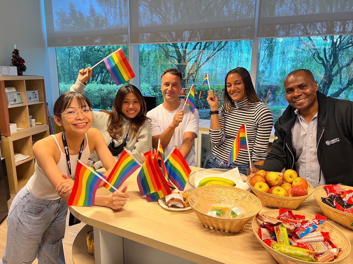 LifeatUbisoft's tweet photo. Our teams all over the world are celebrating Pride month! From charity bazaars to engaging conferences (with cake of course!), see how just some of our teams at Ubisoft Massive, Ubisoft Singapore, Ubisoft Philippines, and Ubisoft Bordeaux are coming together for Pride! https://t.co/tubteKURVN