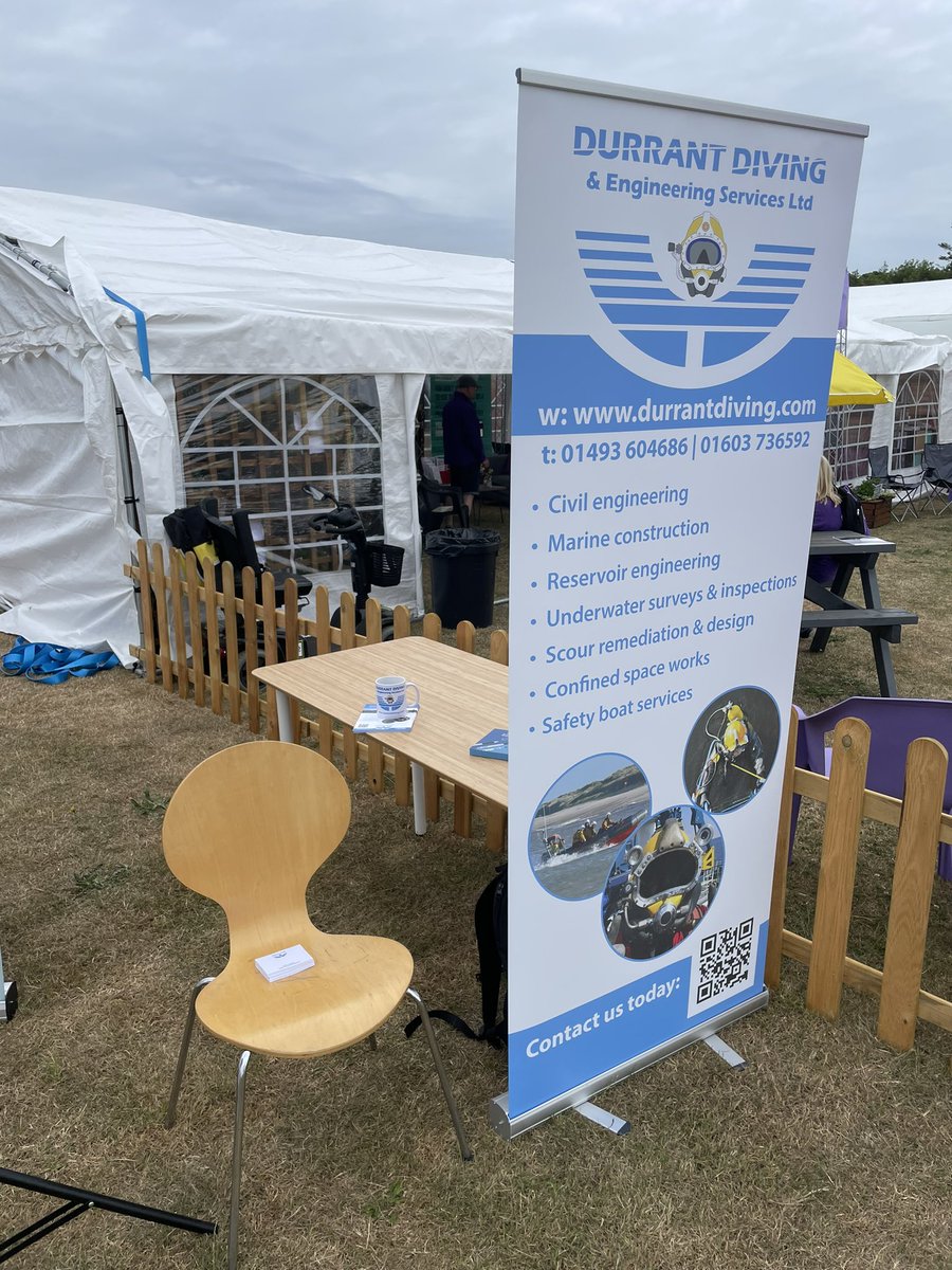 We are exhibiting today at #royalnorfolkshow Coke and say hi stand 220D near the #ncfc stand. #diving #civilengineering #marineconstruction #safetyboat #scour