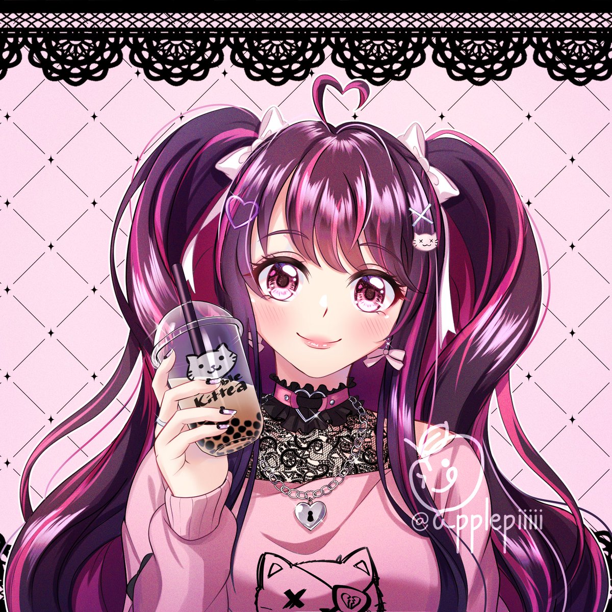 applepiiiii_'s tweet photo. Art raffle prize I did last year! https://t.co/YOO5JTR2Ty