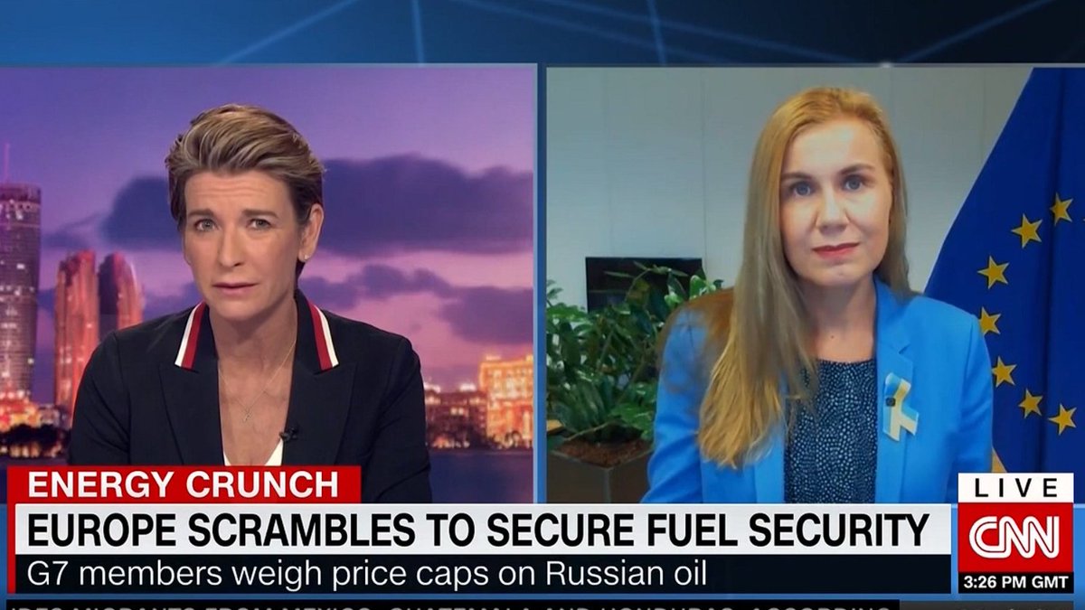 Just gave an interview to <a href="/CNNConnect/">Connect the World</a>’s <a href="/BeckyCNN/">Becky Anderson</a> to discuss the current #securityofsupply situation in the #EU🇪🇺 &amp; winter preparedness.

We have been preparing for next winter &amp; possible disruptions since the beginning of 2022. Seeing the recent developments, we must step it up.