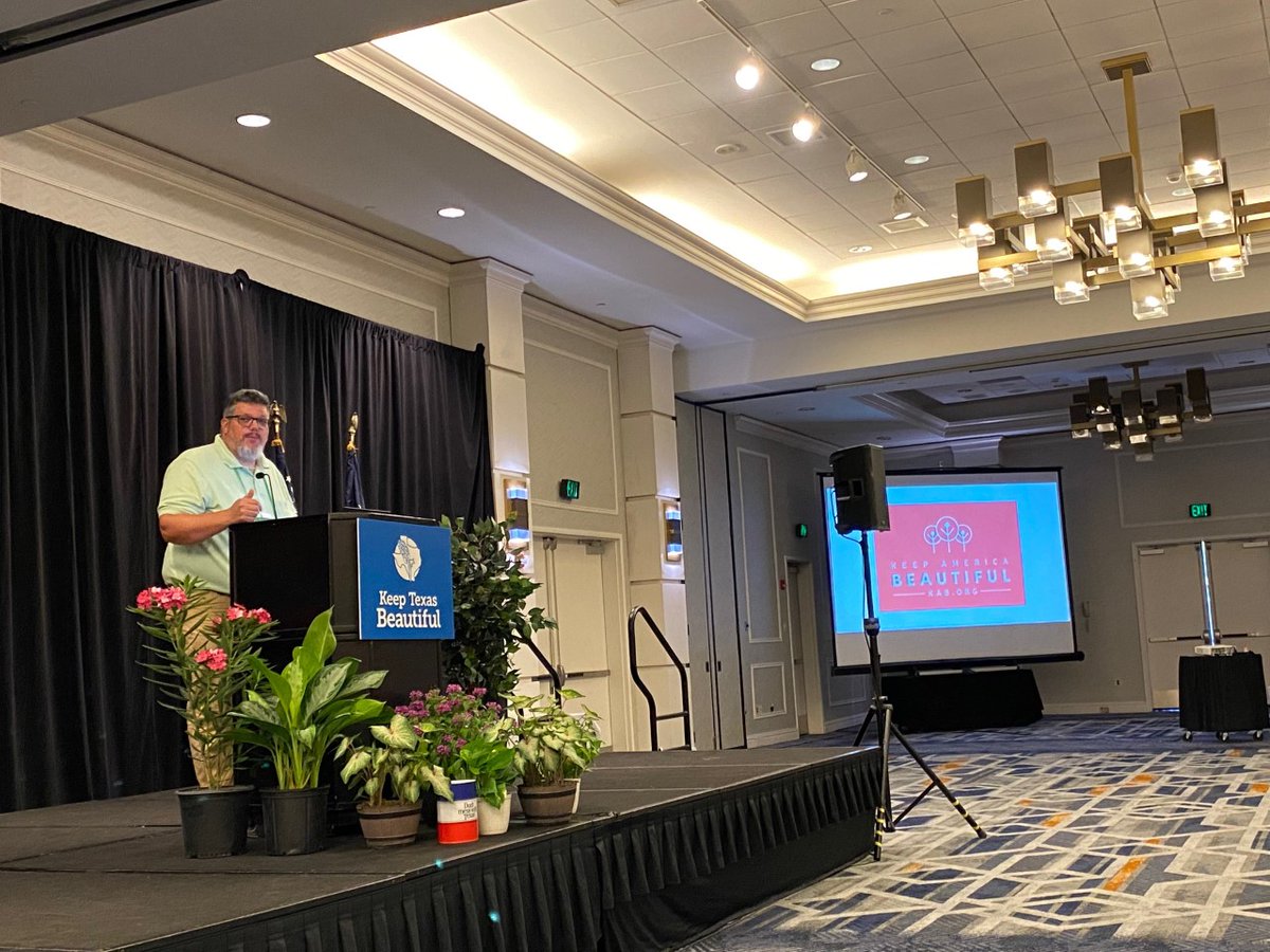 kabtweet's tweet photo. The 55th annual Keep Texas Beautiful Conference is going on this week. Many activities so far and day 2 is now underway, with KAB Regional Director Jason Smith speaking to attendees this morning.
#ktbconference2022 #keeptxbeautiful #KeepAmericaBeautiful #DoBeautifulThings https://t.co/1kArVFTRC3