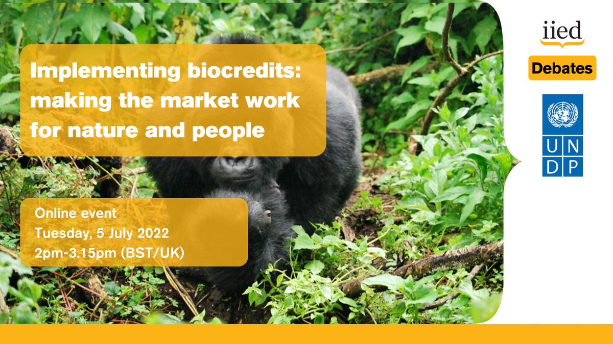 You might have heard of biodiversity credits but do you know how they can be implemented to benefit #nature &amp; reduce #poverty? This #IIEDdebates will explore case studies from across the world including Colombia, South Africa, Uganda &amp; Indonesia. Join us! eventbrite.co.uk/e/implementing…