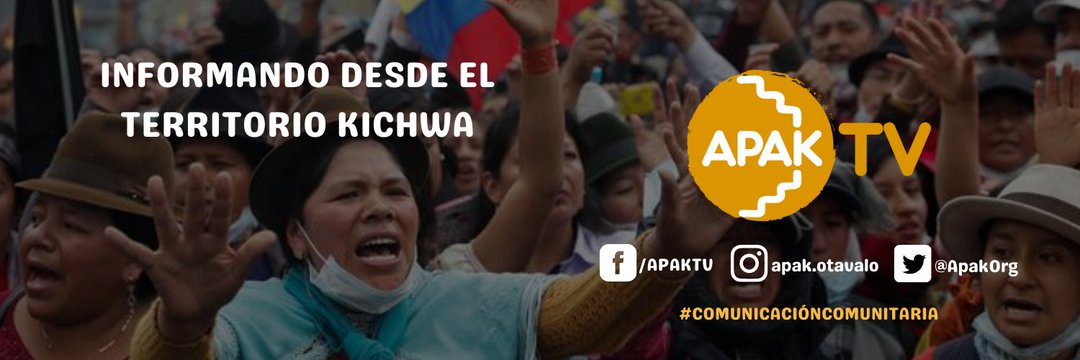 CONAIE_Ecuador's tweet photo. #Denuncia
Cierran página de Facebook de @ApakTv, productora audiovisual Kichwa y medio comunitario del pueblo Otavalo con más de 100k seguidores y que hacia cobertura diaria del #ParoNacional2022Ec. Denunciamos este atentado a la libertad de expresión @RELE_CIDH.

#conaie https://t.co/YNhKChAJnS
