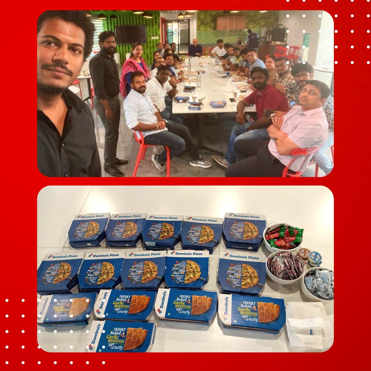 e_propelled's tweet photo. Anything is possible when you work as a team..!! 🙌😍 Team lunch &amp; Fun 😋 

#TeamLunch #IndiaOffice #FunAtWork #TeamBonding #PositiveVibes #FunAtePropelled  #TeamBuilding #ePTeam #Pizza #Team #ePropelled https://t.co/cry17UYd4b