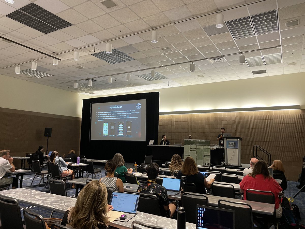 RedlandsSTEAM's tweet photo. Varun Srivastava @RedlandsHighSch @RedlandsUSD sharing his project “Predicting onset of Depressive disorder using Machine learning” #ISTELive2022 @RedlandsUSDSupt @STEMForAllKids @deepikasri #RUSD2025 https://t.co/Bdc7on2Mds
